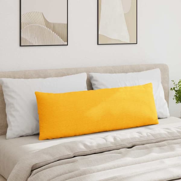 Sofakuddar 2 pcs Ljusgul 120 x 40 cm Kordread tyg