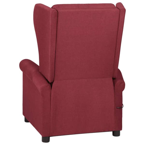 Reclinerfåtölj vinröd tyg