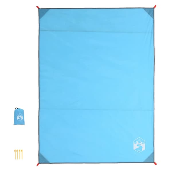 Picknickfilt med markpinnar blå 205x155 cm