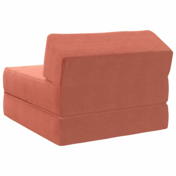 Fällbar Soffbed Röd orange 60 x 70 x 41 cm Tyg