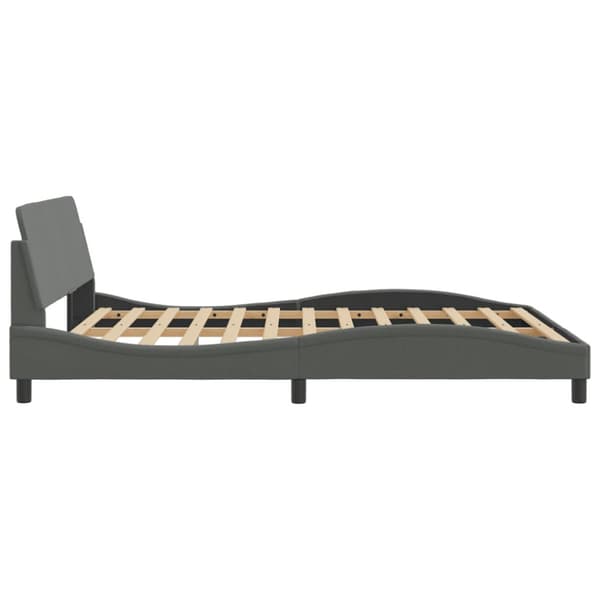Bed Frame "Dover" Dark Grey 160x200 cm Fabric