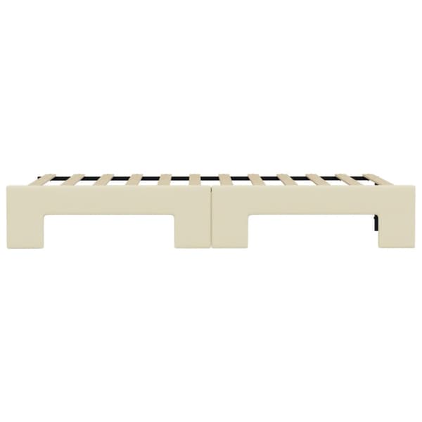 Dagbädd utdragbar gräddvit 90x200 cm konstläder