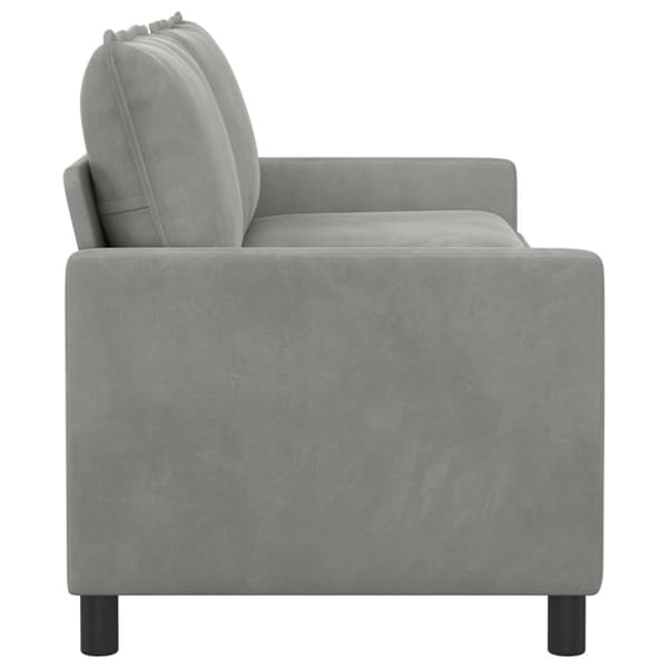 Soffa Ljusgrå 196 x 81 x 87,5 cm Sammet