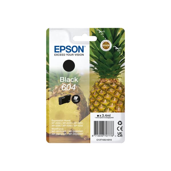 Epson 604 - svart - original - bläckpatron