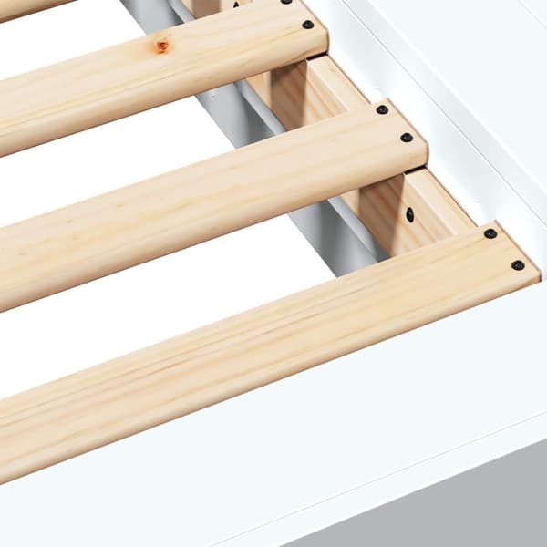 Golvsängsram Vit 80 x 210 cm Konstruerat trä