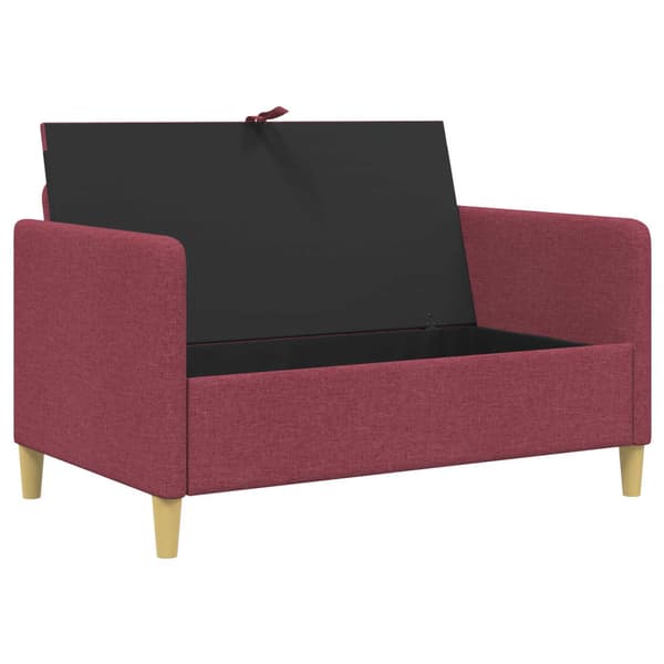 Soffa med förvaring Vinröd 122 x 78 x 87 cm Polyester
