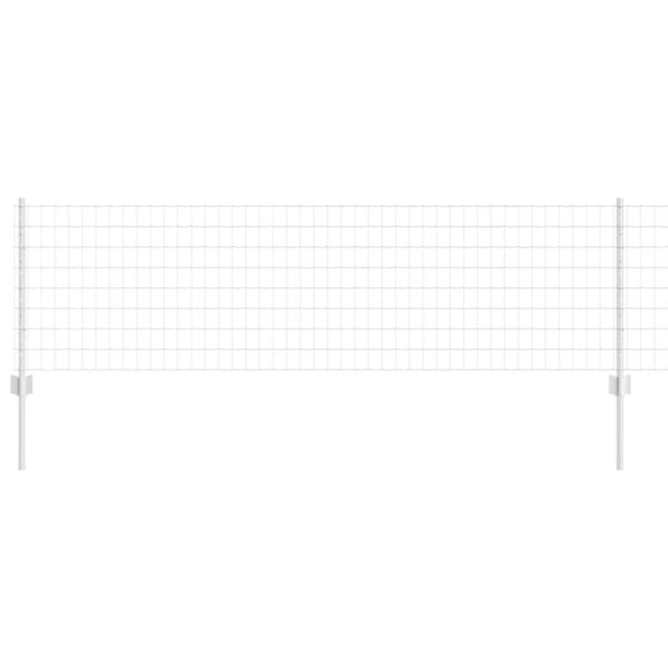 Stängsel med stolpe Silver 0,6 x 10 m Stål
