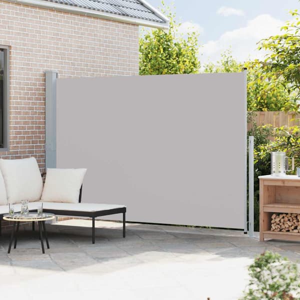 Infällbar sidomarkis 200x300 cm grå