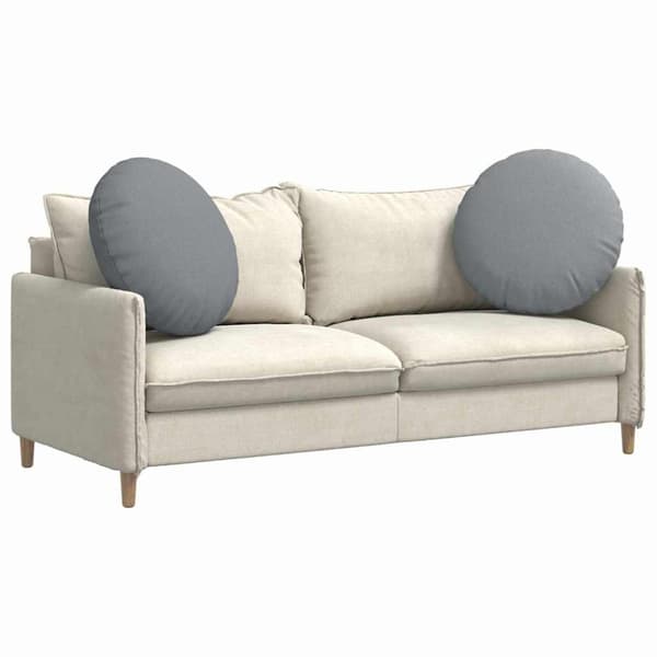 Sittkuddar 2 pcs Ljusgrå Ø80 x 29 cm tyg