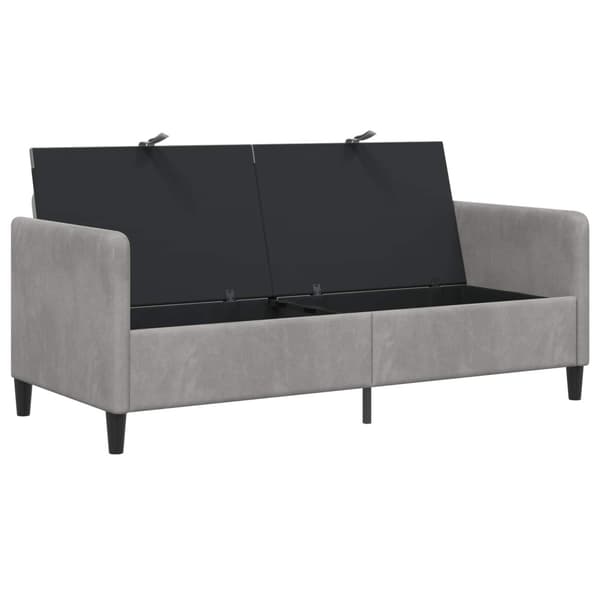 Soffa med förvaring Ljusgrå 172 x 78 x 87 cm Polyester
