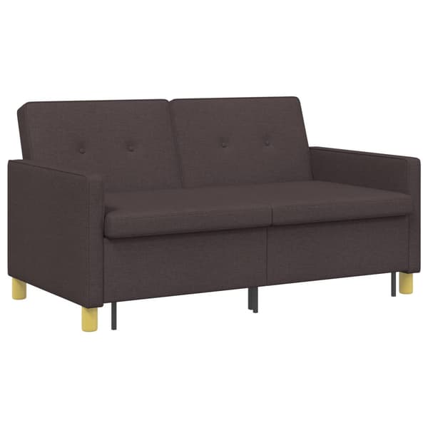 Pull Out Sofa Bed Mörkbrun Tyg