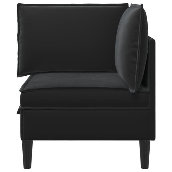 Soffa med förvaring Svart Sammet