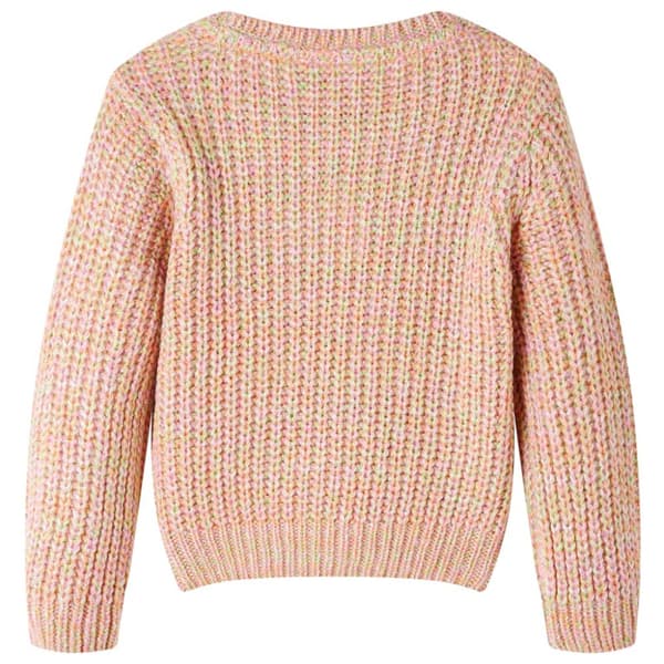 Stickad tröja för barn mjuk rosa 128