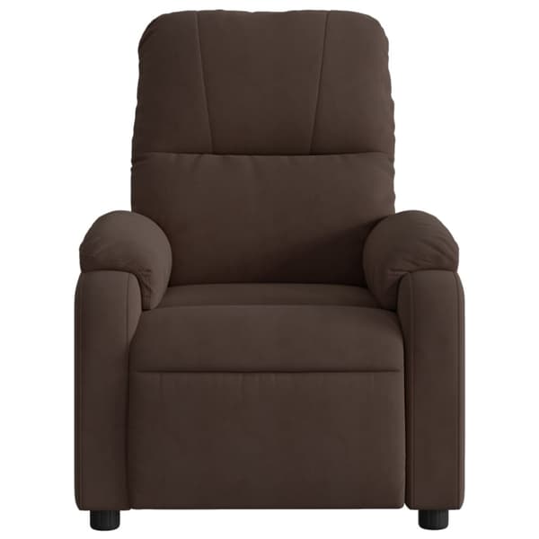Massagefåtölj brun mikrofibertyg