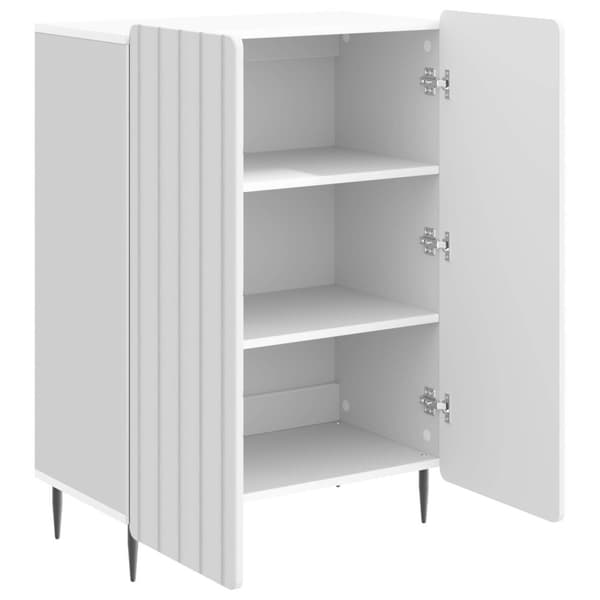 Sideboard Vit högglans 66 x 34,5 x 92 cm Konstruerat trä