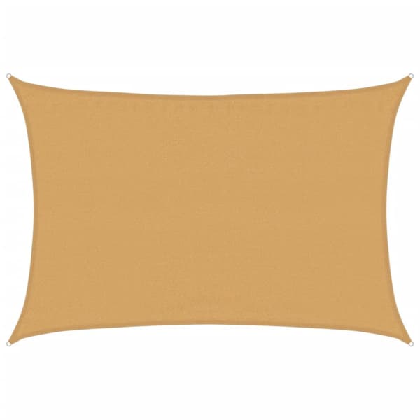 Solsegel 160 g/m² rektangulär sand 3,5x5 m HDPE