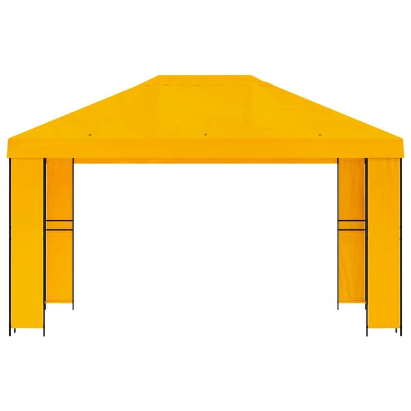 Paviljong 4 × 3 m Gul Polyester och Stål 190