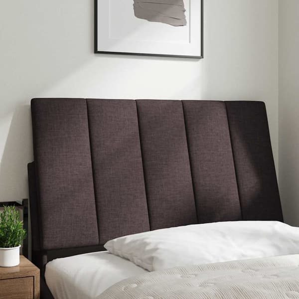 Headboard Cushion "Hanko" Dark Brown 80 cm Fabric