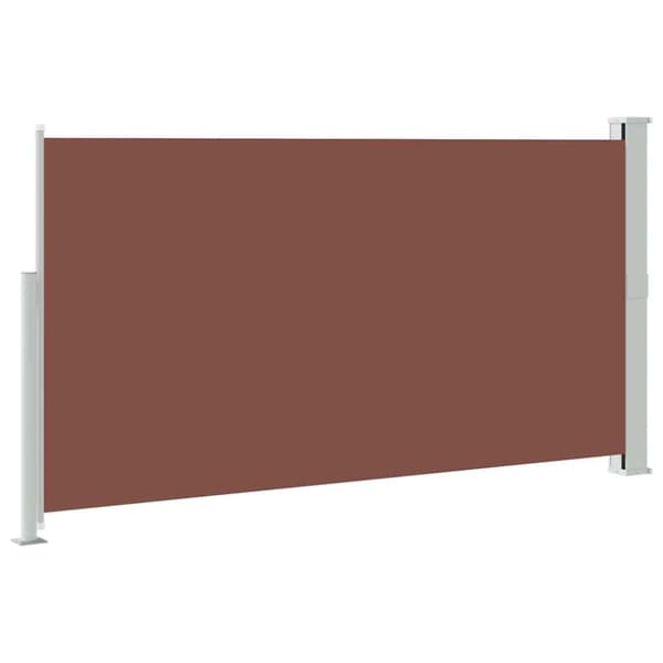 Infällbar sidomarkis 170x300 cm brun