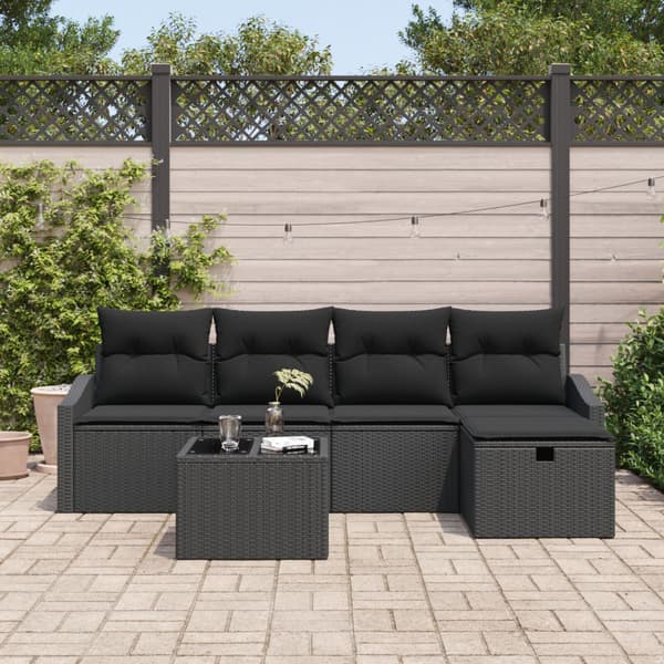 Soffset med kudde 6 pcs konstrotting