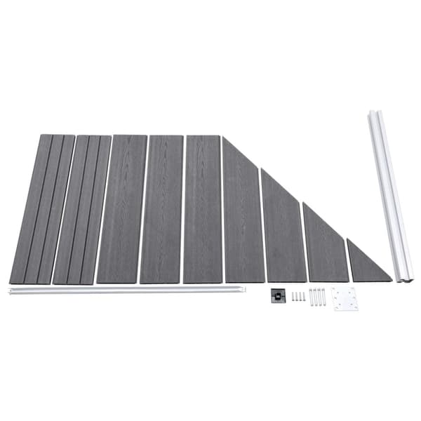Staketpanel WPC 95x(105-180) cm grå