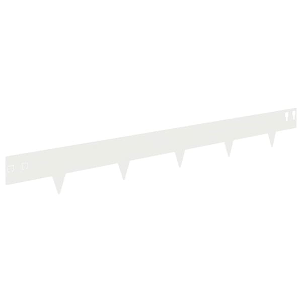 Kant för gräsmatta 50 pcs 100 x 12 cm Stål Vit