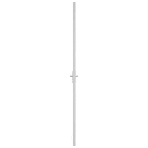 Innerdörr 83x201,5 cm vit ESG-glas och aluminium