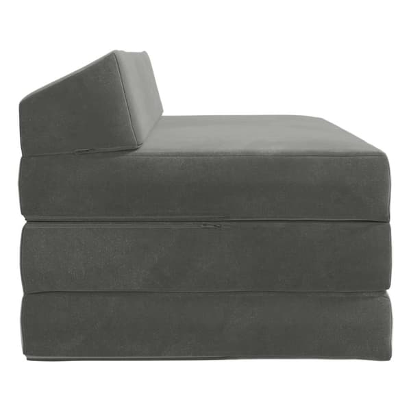 Fällbar Soffbed Mörkgrå 120 x 60 x 49 cm Tyg