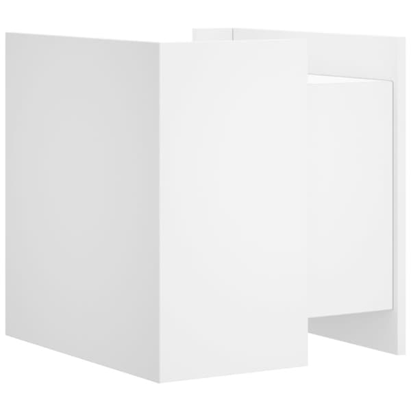 Sängbord vit 45x50x50 cm konstruerat trä