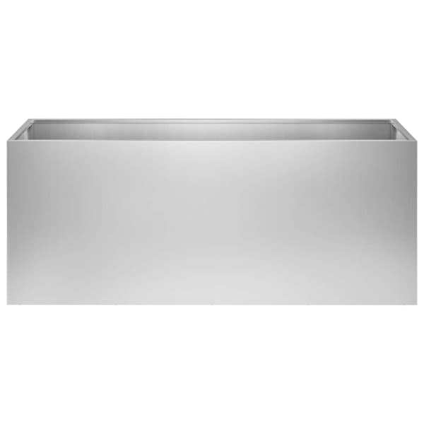 Trädgårdsplanterare 2 st Silver 80 x 40 x 40 cm