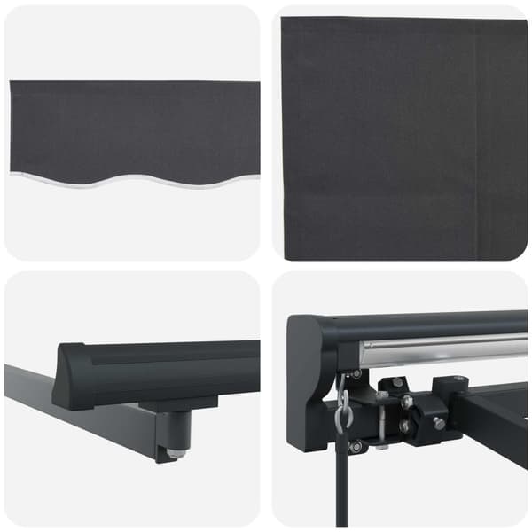 Manuell Utdragbar Markis Antracit 4 x 2 m