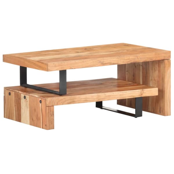 Soffbord massivt akaciaträ 2 st