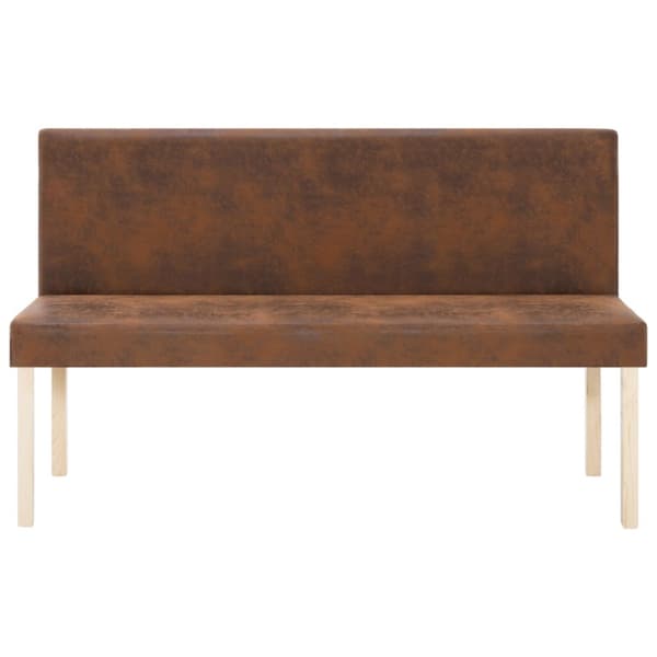 Bänk 139,5 cm konstmocka brun
