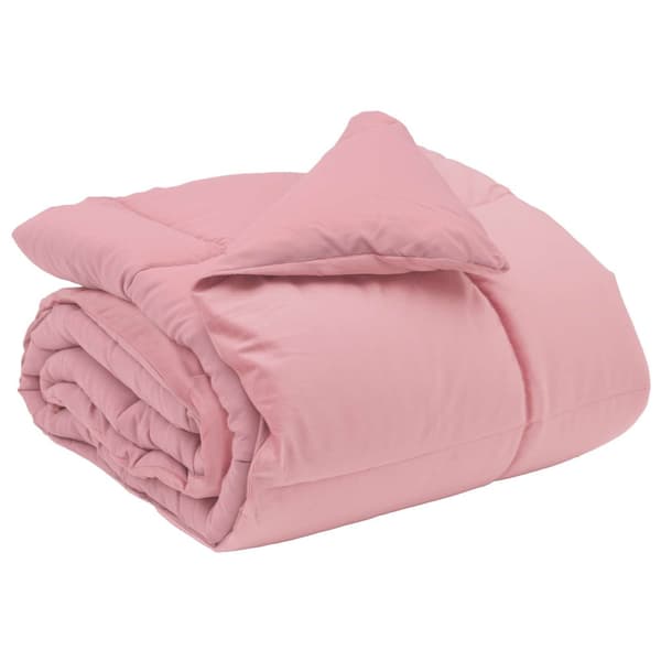 Vinter Täcke Quiltad Rosa 155 x 220 cm Mikrofiber