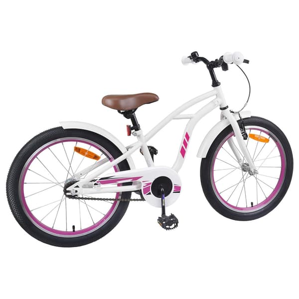 Barncykel 18 Tum för 5-7 år gamla Vit