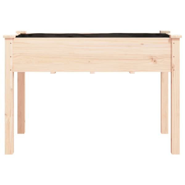 Odlingslåda med foder 118x59x76 cm massivt granträ