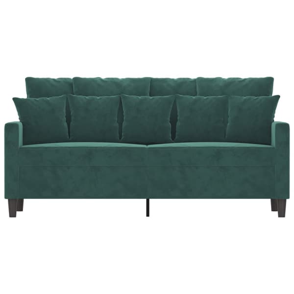 Soffa 2-sits mörkgrön 140 cm sammet