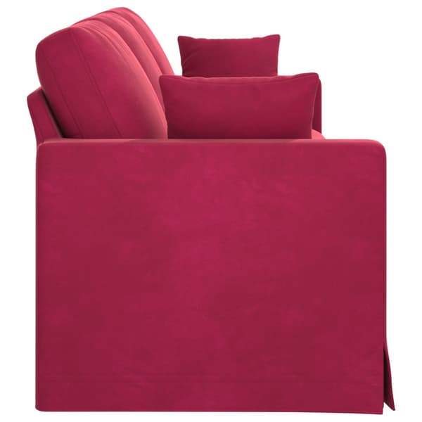 Soffa Vinröd 228 x 78 x 80 cm Sammet