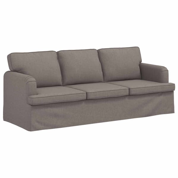 Soffa Taupe 201 x 80 x 85 cm tyg