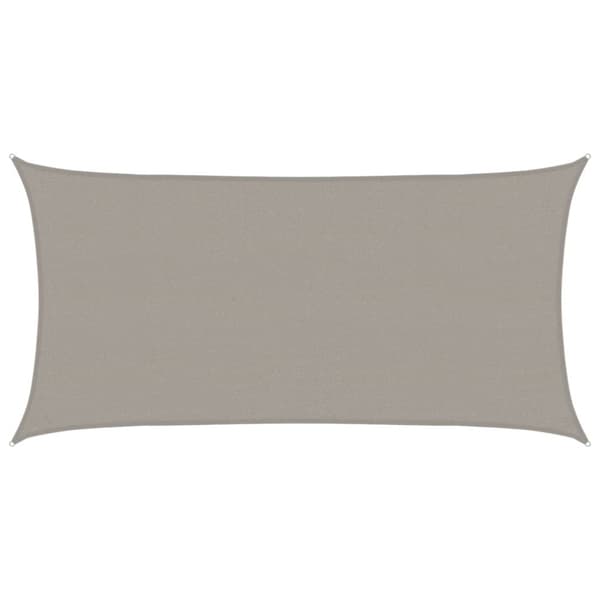 Solsegel 160 g/m² rektangulär ljusgrå 2,5x4,5 m HDPE