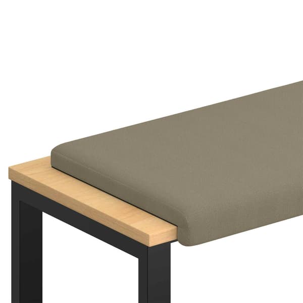 Bänk kudde Texturerad Sammet Kaki Djup 35 cm