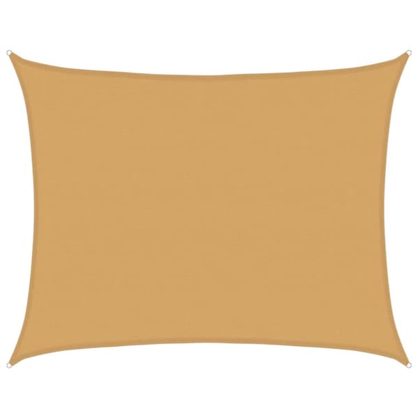 Solsegel 160 g/m² rektangulär sand 6x8 m HDPE