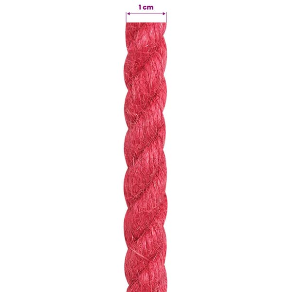 Juterep Röd 100% Tossa jute