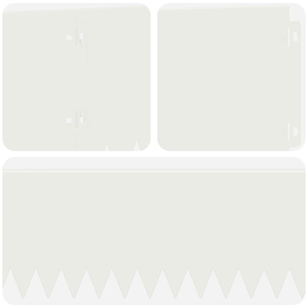 Kant för gräsmatta 10 pcs 103 x 20 cm Stål Vit