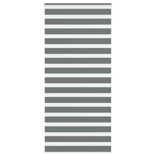Rullgardin zebra mörkgrå 110x200 cm tyg bredd 105,9cm polyester