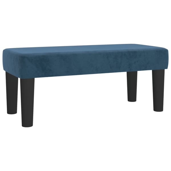 Ramsäng med madrass mörkblå 120x190 cm sammet