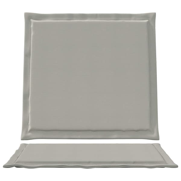 Sitt- och Ryggkuddar 4 pcs Ljusgrå 47 x 45 x 2 cm Polyester