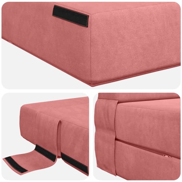 Fällbar Soffbed Rosa 70 x 72 x 60 cm Tyg