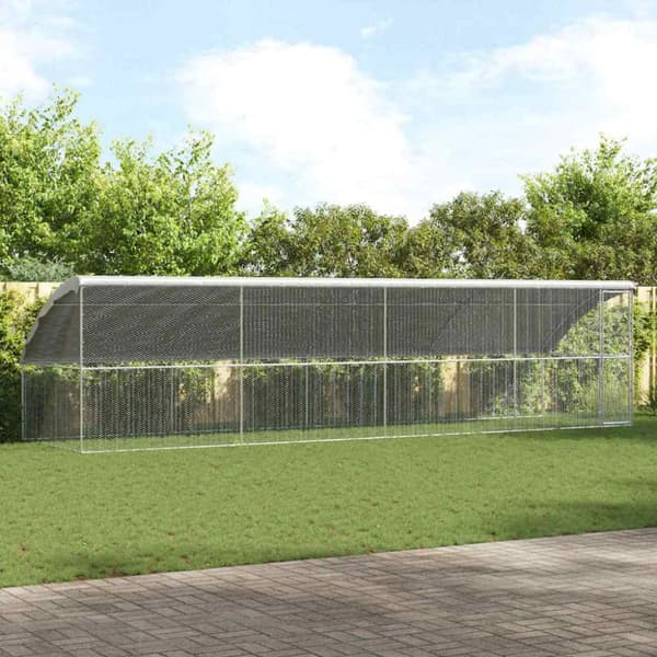Hönshus 4 pcs Silver 800 x 200 x 200 cm Galvaniserat Stål