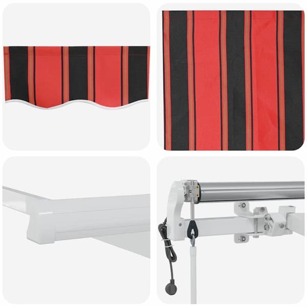 Utfällbar markis Orange och Brunt 400 × 300 cm